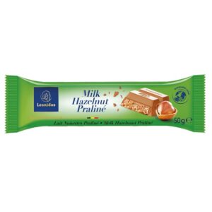 Reep melkchocolade hazelnoot praliné 50g