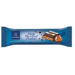 Reep pure chocolade hazelnoot praliné 50g